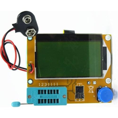 Mega328 M328 LCR-T4 12846 LCD Digital Transistor Tester Meter Backlight Diode Triode Capacitance ESR Meter MOS/PNP/NPN L/C/R