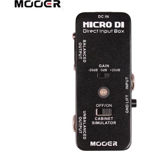 MOOER MICRO DI Cabinet Simulator Guitar Effect Pedal Direct Input Box True Bypass Full Metal Shell Guitar Parts & Accessories