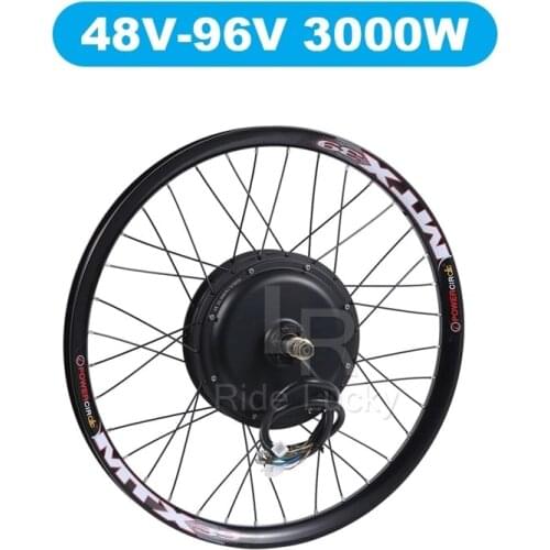 48v-96v 3000w electric bike hub motor wheel 19" motorcycle red golden blue rim 26inch 3000w single hub motor wheel