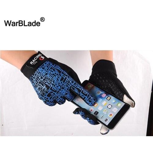 Mens Gym Gloves Full Finger Touch Screen Sports Autumn Winter Mittens Anti-slip Cycling Gloves Body Building Training Gloves