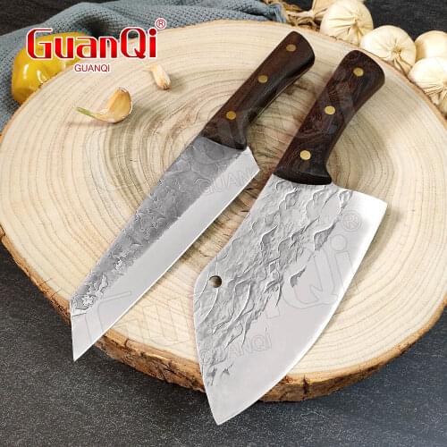 Handmade Forged Cleaver Knife Chef Cleaver Vegetable Kitchen Knife Stainless Steel Sharp Blade Cleaver Household Cooking Tools