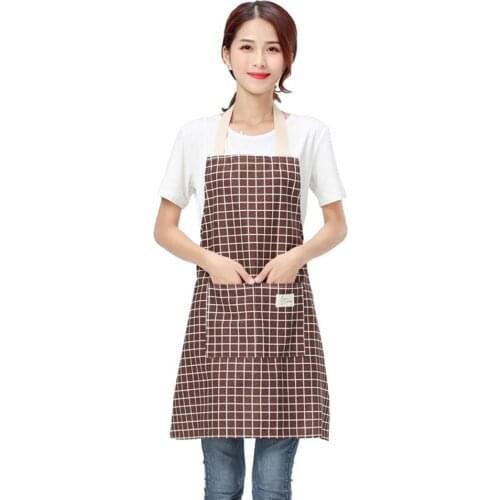 SINSNAN New Hot Fashion Lady Women Men Adjustable Cotton Linen High-grade Kitchen Apron For Cooking Baking Restaurant Pinafore