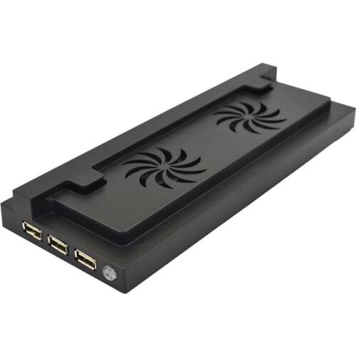 OSTENT USB Dual Cooling Fan Cooler Vertical Stand External USB Port for Xbox One S Console