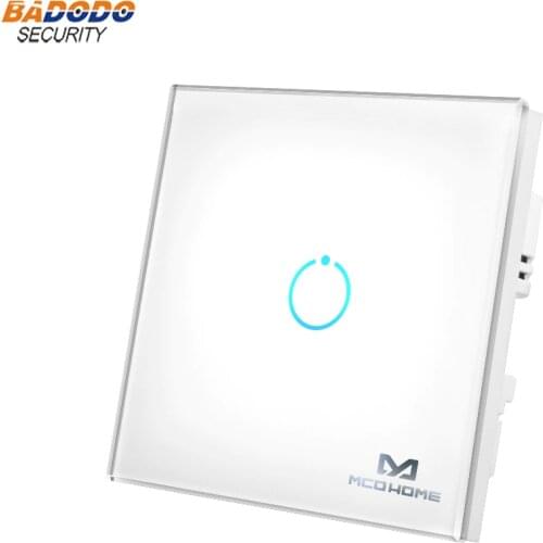 Z-Wave Plus MCO home Glass Touch Panel power Switch 1 gang ON/OFF light switch MH-S311 for smart lamp light control