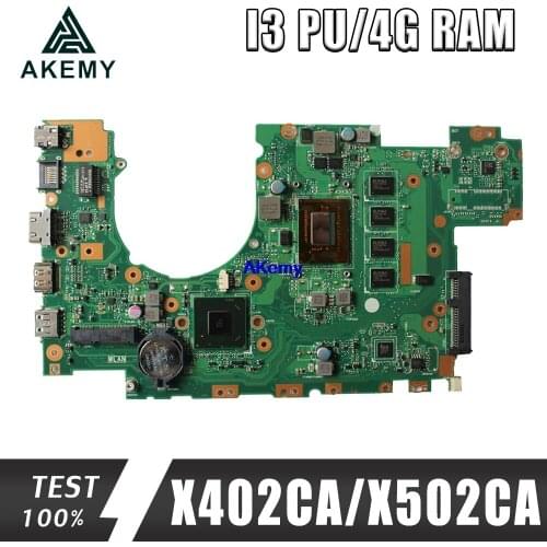 X402CA Motherboard 4G RAM i3 For Asus X502CA X402CA X402C laptop Motherboard X402CA Mainboard X402CA Motherboard test 100% ok