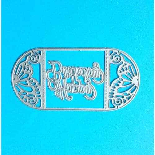 YLCD707 Birthday Frame Metal Cutting Dies For Scrapbooking Stencils DIY Album Cards Decoration Embossing Folder Die Cutter Mold