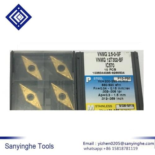 Free shipping high quality sanyinghe 10pcs/lots NMG12T302-SF IC570 cnc carbide insert