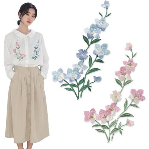 2019 Cute Colorful Embroidery Rose Flower Peony Patches for Clothes Dress Hat Bag Jeans Applique Crafts Clothing Accessories