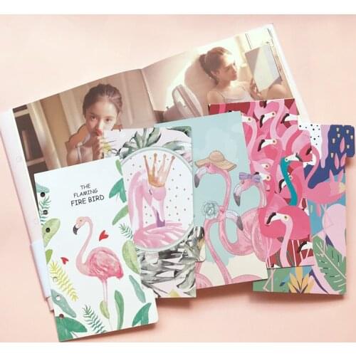 2021 Notebook dividers 5 sheets set A6 Flamingo 6 ring binder index divider kawaii planner accessories Free shipping