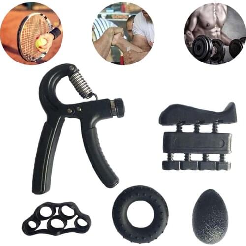 5Pcs Fitness Adjustable Hand Grip Finger Forearm Strength Muscle Exercise Band Finger Heavy Exerciser Strength for Muscle