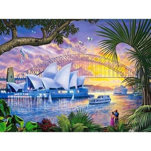 5D Diamond Painting Full Square Sydney Opera House Embroidery Sale Diamond Mosaic Picture Rhinestone Home Decor Drop Ship