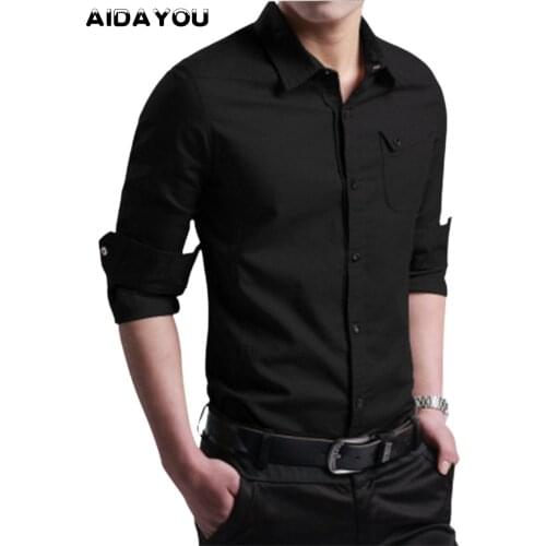 AIDAYOU Men's Long Shirts