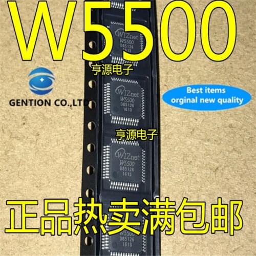 5Pcs W5500 LQFP48 Ethernet Hardware TCP / IP protocol stack in stock 100% new and original