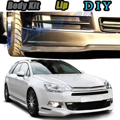 Car Bumper Lip Front Spoiler Skirt Deflector For Citroen C5 2000~2017 Tune Car Modified Body Kit VIP Hella Flush Lips