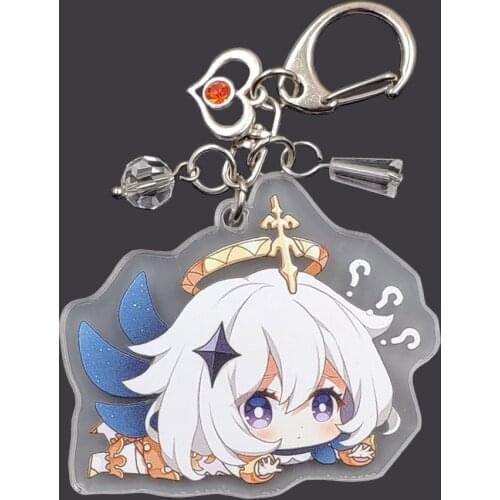 Hot Game Genshin Impact Acrylic Cute New Anime Cartoon Keychain For Key Ring Jewelry Gift Drop Shipping YS1-12