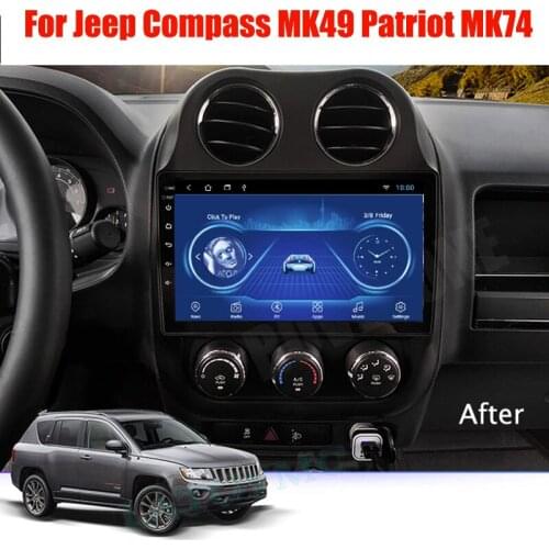 Car Audio Navigation GPS Stereo Carplay DVR 360 Birdview Around 4G Android System For Jeep Compass MK49 Patriot MK74 2006~2017