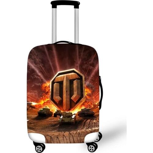 18-32 Inch Game World Of Tanks Elastic Thicken Luggage Suitcase Protective Cover Protect Dust Bag Case Cartoon Travel Cover