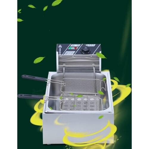 Electric Deep Fryers Commercial thickening single - cylinder double sieve electric frying pan Fried chicken NEW