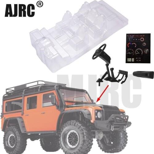 Simulation Transparent Interior Trim For Trx4 Defender TRAXXAS TRX-4 Trx4 82056-4 Cockpit Seat Dash Board Steering Wheel (1kit)