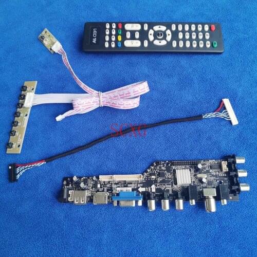 KIT 1024*600 Fit CLAA102NA0ACG/CLAA102NA0ACW Matrix controller board Signal Digital 30 Pin LVDS LCD LED HDMI-compatible VGA USB