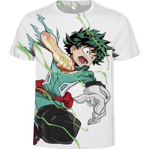 Summer fashion new T-shirts Hero Academy and Santa Claus 3D printed pattern for men, casual short-sleeved clothing