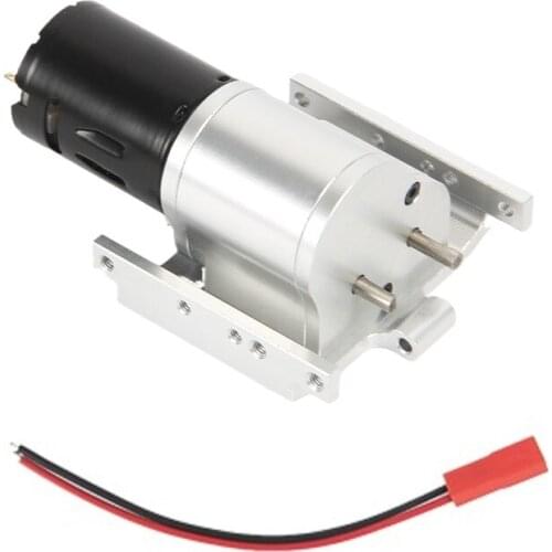 Metal Gearbox Gear Box with Motor for 1/16 Tube Frame RC Car Upgrade Parts Accessories
