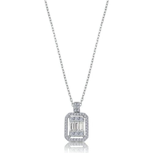 Trendy For Woman 925 Summer Fashion Jewelry Zircon Gift Necklace Cute Accessories High Quality Retro Crystal Pendant Swarovski