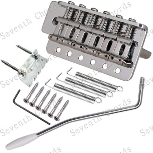 A set of 6 Strings Silver Electric Guitar Bridge Guitar accessories Parts Musical instruments