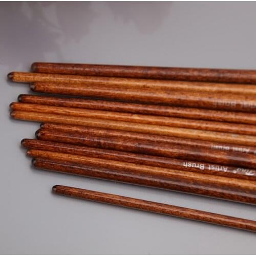 12Pcs Artists Paint Brush Set Nylon Hair Acrylic Watercolor Round Pointed Tip R66F