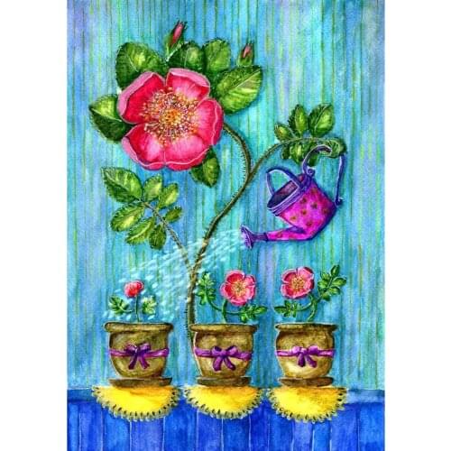 Nova Puzzle 1000 Pieces Jigsaw Puzzle - Love of Mother - Watering flowers, adults flower puzzles 1000 piece