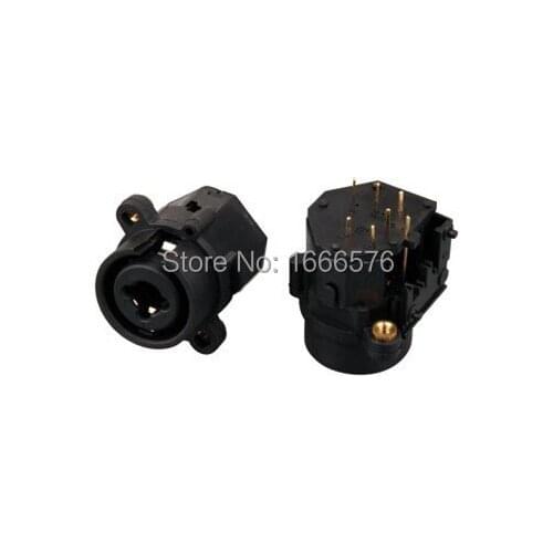 Wholesale 50 pcs /lot FEMALE SOCKET without lock, XLR-1/4" JACK With lock - 407a