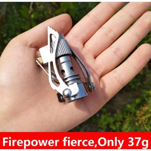 Camping Ultra-light Portable Small Gas Stove Fire Field Stove with Wind-proof Steam Stove Head Integrated Stove Head Outdoors