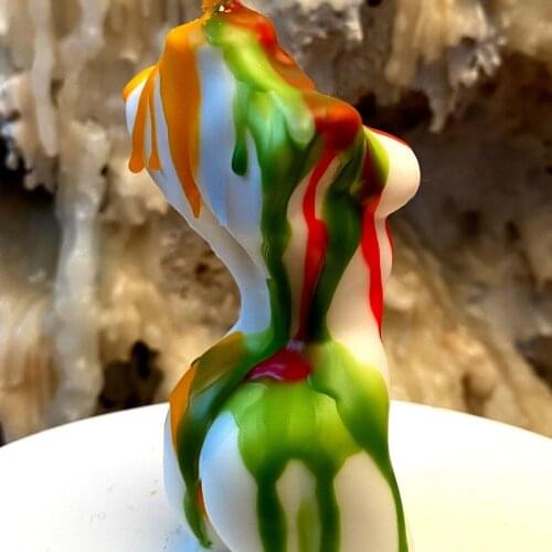 Rainbow Model Venus Female Body Candle Soy Wax . Vanilla, Strawberry, Honey, Coconut Scent. Decoratide. Stylish, 100% Handmade