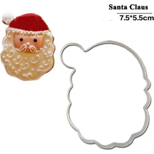 Santa Claus Biscuit Stamp Cookie Cutter Tools Toy Bakery Kitchen Gadgets Sale Stainless Steel Baking Mold Fondant Party Decor