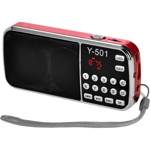 Y-501 Digital Portable Audio LCD Digital FM Radio Speaker USB Mp3 Music Player