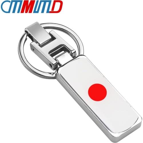Japan Japanese flag car accessories 3D Metal Key Chain Key Ring for AUDI LADA FIAT FORD BMW OPEL Subaru KeyChain Car Styling