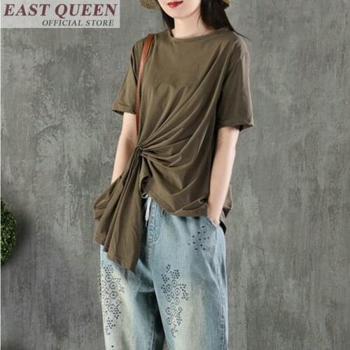 Women shirts blouser tee shirt femme new fashion 2018 shirts women summer solid tops casual holiday spring lady t-shirts FF625 A