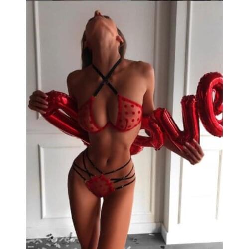 Women Lingerie Casual Nightwear Lace Sexy Exotic Apparel Exotic Sets Bra G-string Sleepwear Babydolls Outfit Sets