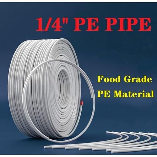 1/4" PE Pipe Food Grade Home Water Purifier Joints Accessory Soft Tube Aquarium Flexible OD Hose Reverse Osmosis Filter System