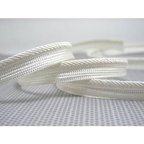 5 Yards 【WHITE】 Twisted Braided Piping Lip Cord Trim|Pillow Cushion Trim|Upholstery Edging Trim Sewing Supplies