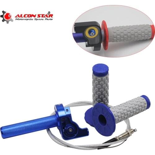 Alconstar Motorcycle CNC Aluminum Throttle Grips Quick Twister + Throttle Cable Dirt Pit Bikes ATV UTV 7/8'' 22mm Handbar