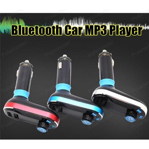 Bluetooth Car Kit FM Transmitter Hands Free AuxMp3 Player Modulator with LED Display Portable Dual USB Charger Transmissor FM