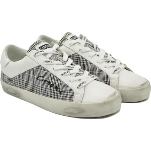 CANGMA Famous Designer Sneakers Brand vintage Woman Shoes Plaid Canvas Women Shoes Female Vulcanized Sneaker 2021