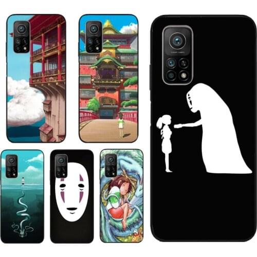 Cartoon Spirited Away No face Anime Phone Cover For Xiaomi Mi 11 Lite Ultra 9T 10T Pro Note 10 POCO F3 F2 M3 X3 NFC Pro Case