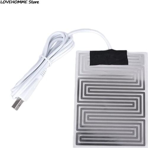 3.7V~5V Carbon Fiber Heating Pad Hand Warmer USB Heating Film Electric Winter Infrared Fever Heat Mat