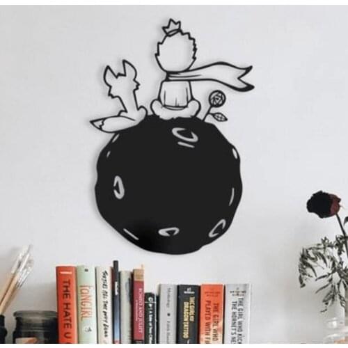 HLO 2021 The Little Prince And The Fox Wall Decor Home Decoration Black Wooden Fair Price Trendy Safe Shopping Gİft İdea