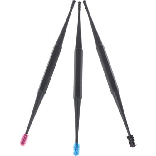 1PCS Double-Sided Earpick Ears Remover Clean Tool Spiral Design New Fasshion Soft Silicone Spiral Rotating Ear Wax Cleaner