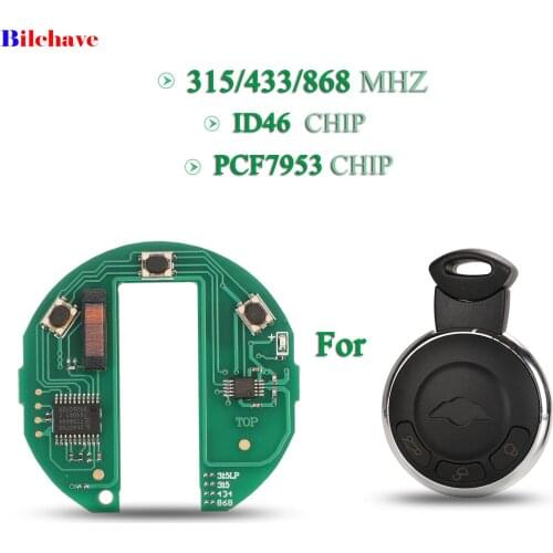 Bilchave ID46 PCF7953 Remote Key Circuit Board 315/433/868MHz For BMW MINI OOPER S ONE D CLUBMAN COUNTRYMAN CABRIO KR55WK49333