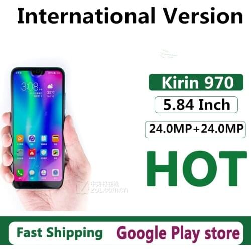International Version Honor 10 COL-L29 Mobile Phone 24.0MP Kirin 970 5.84" Full Screen Android 8.1 Fingerprint OTA Dual Sim NFC