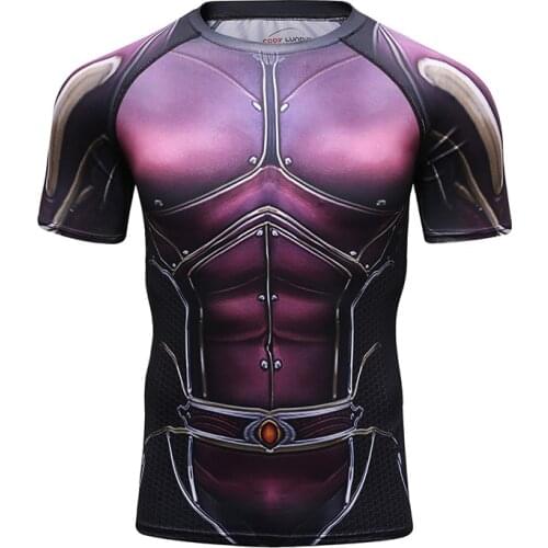 Digital Sublimation Printed Tops Men Outdoor Oversized Workout Breathable Running Rashguard